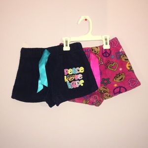 2 super soft girls pajama shorts!